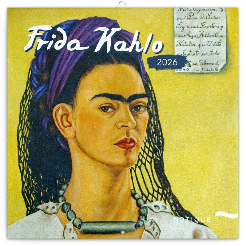 Kalendář 2026 poznámkový: Frida Kahlo, 30 x 30 cm