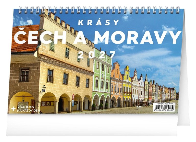 Kalendář 2027 stolní: Krásy Čech a Moravy, 23,1 x 14,5 cm