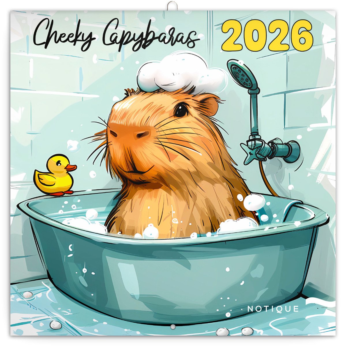 Kalendář 2026 poznámkový: Rozverné kapybary 30 x 30 cm