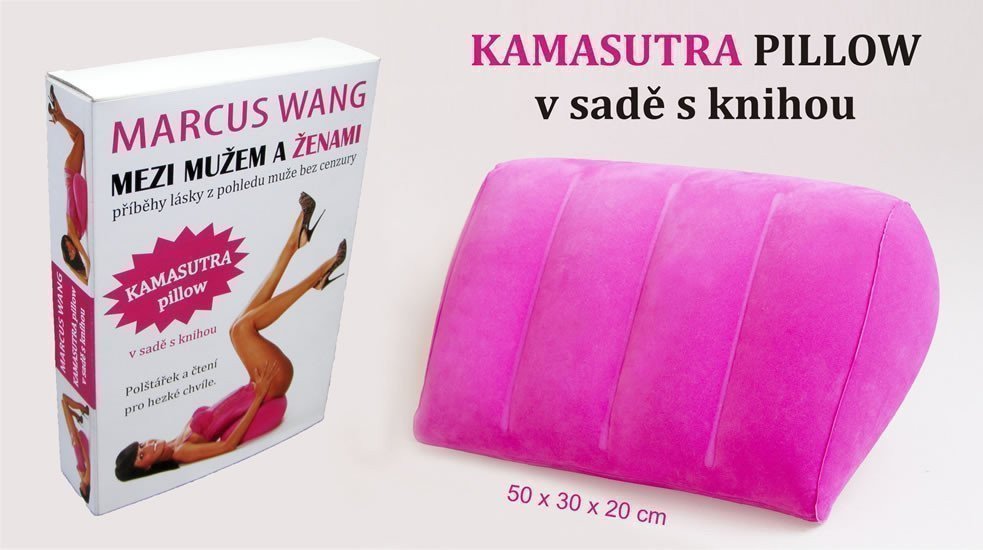 Kamasutra pillow v sadě s knihou Mezi mužem a ženami – Marcus Wang