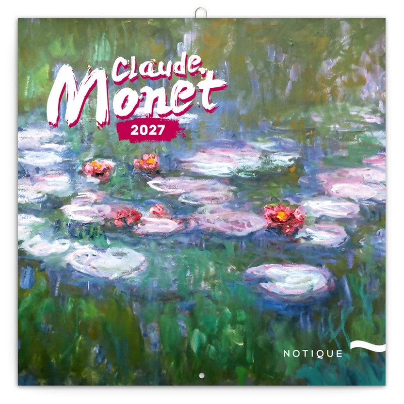 Kalendář 2027 poznámkový: Claude Monet 2027, 30 x 30 cm – -