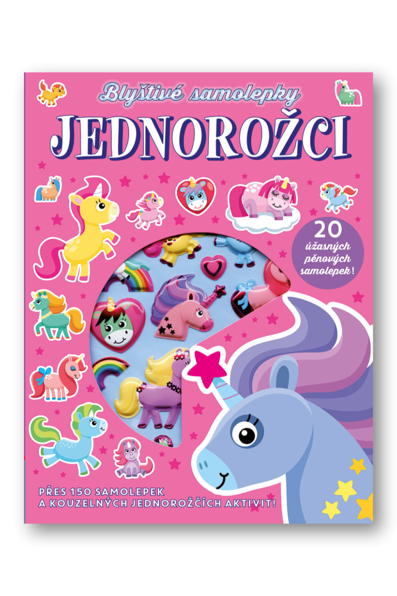 Blyštivé samolepky - Jednorožci