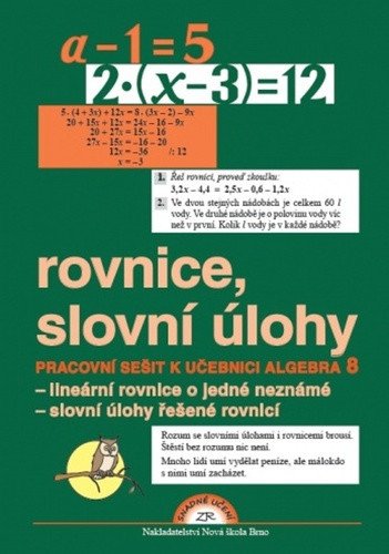 Algebra 8 (rovnice a sl.úlohy), pracovní sešit – Zdena Rosecká