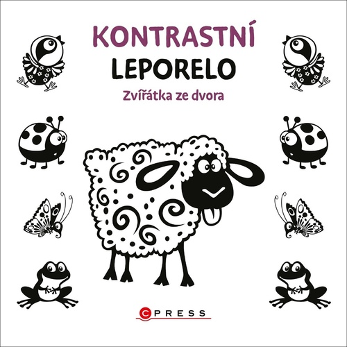 Kontrastní leporelo Zvířátka ze dvora – Katarína Belejová