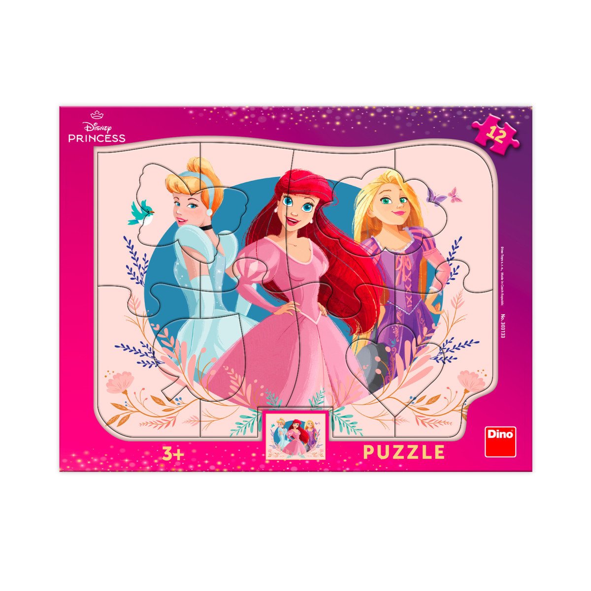 Puzzle deskové Princezny 12 dílků