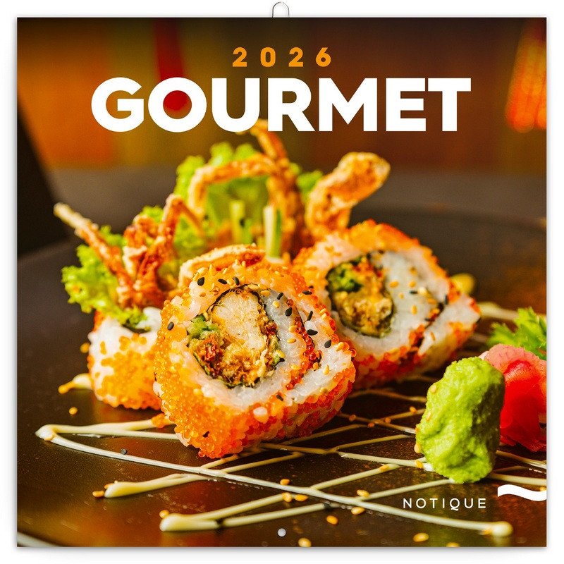 Kalendář 2026 poznámkový: Gourmet, 30 x 30 cm