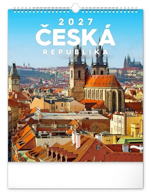 Kalendář 2027 nástěnný: Česká republika, 30 x 34 cm