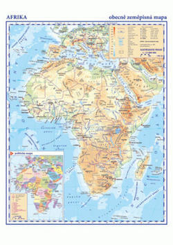 Afrika Obecně zeměpisná mapa - 1:33 000 000