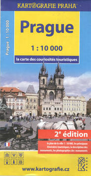Praha mapa turistických zajímavostí - 1:10 000