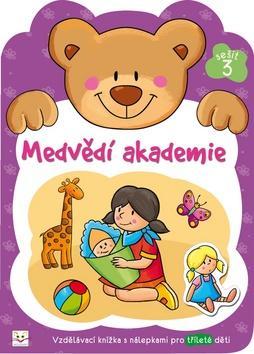 Medvědí akademie 3 - Vzdělávací knížka s nálepkami pro tříleté děti