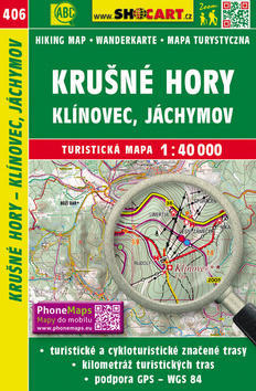 Krušné hory Klínovec, Jáchymov 1:40 000 - Turistická mapa 406