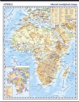 Afrika fyzická nástěnná mapa