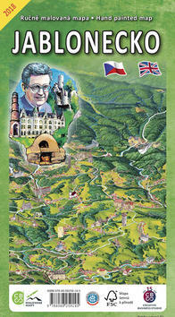 Jablonecko - Ručně malovaná mapa