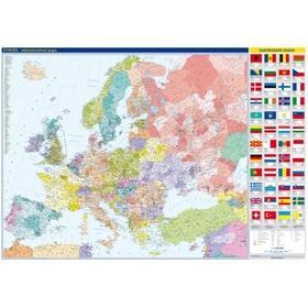 Evropa nástěnná administrativní mapa - 1 : 4 500 000