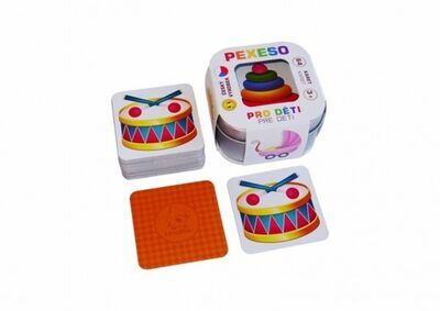 Pexeso Pro děti - 64 karet v plechové krabičce 6x6x4cm