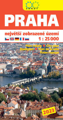 Praha největší zobrazené území 2023 - 1:25 000