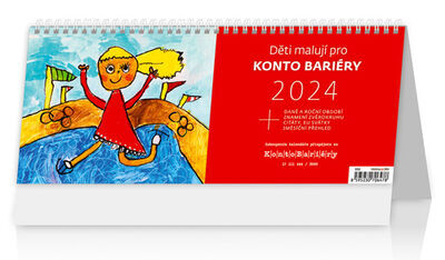 Děti malují pro KONTO BARIÉRY - stolní kalendář 2024