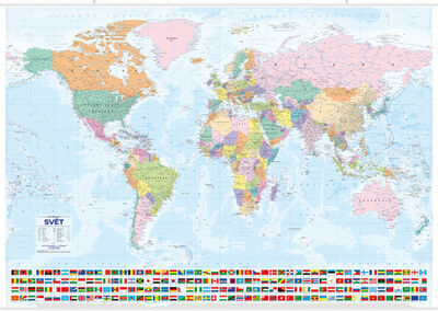 Svět státy a území, nástěnná - 1 : 21 000 000