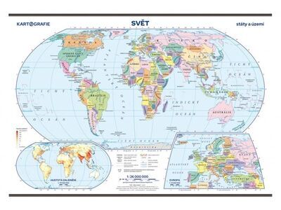 Svět Státy a území - Školní nástěnná mapa